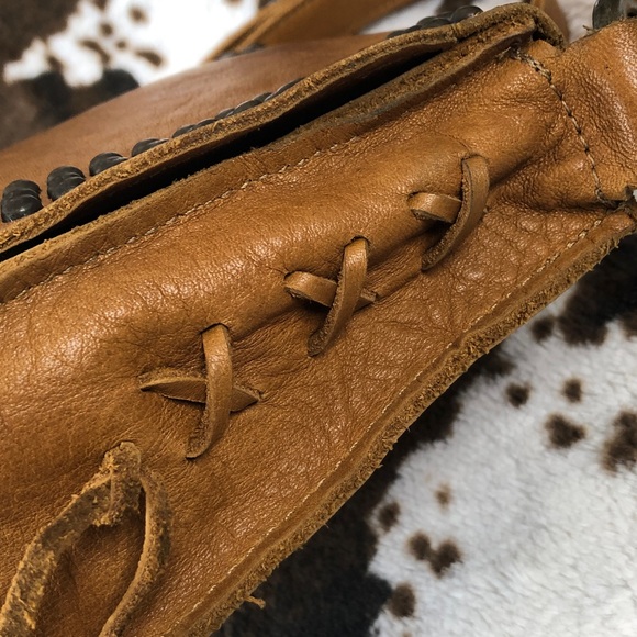 McFadin Western leather studded fringe saddle bag Texas Rodeo Cowgirl - Picture 16 of 16